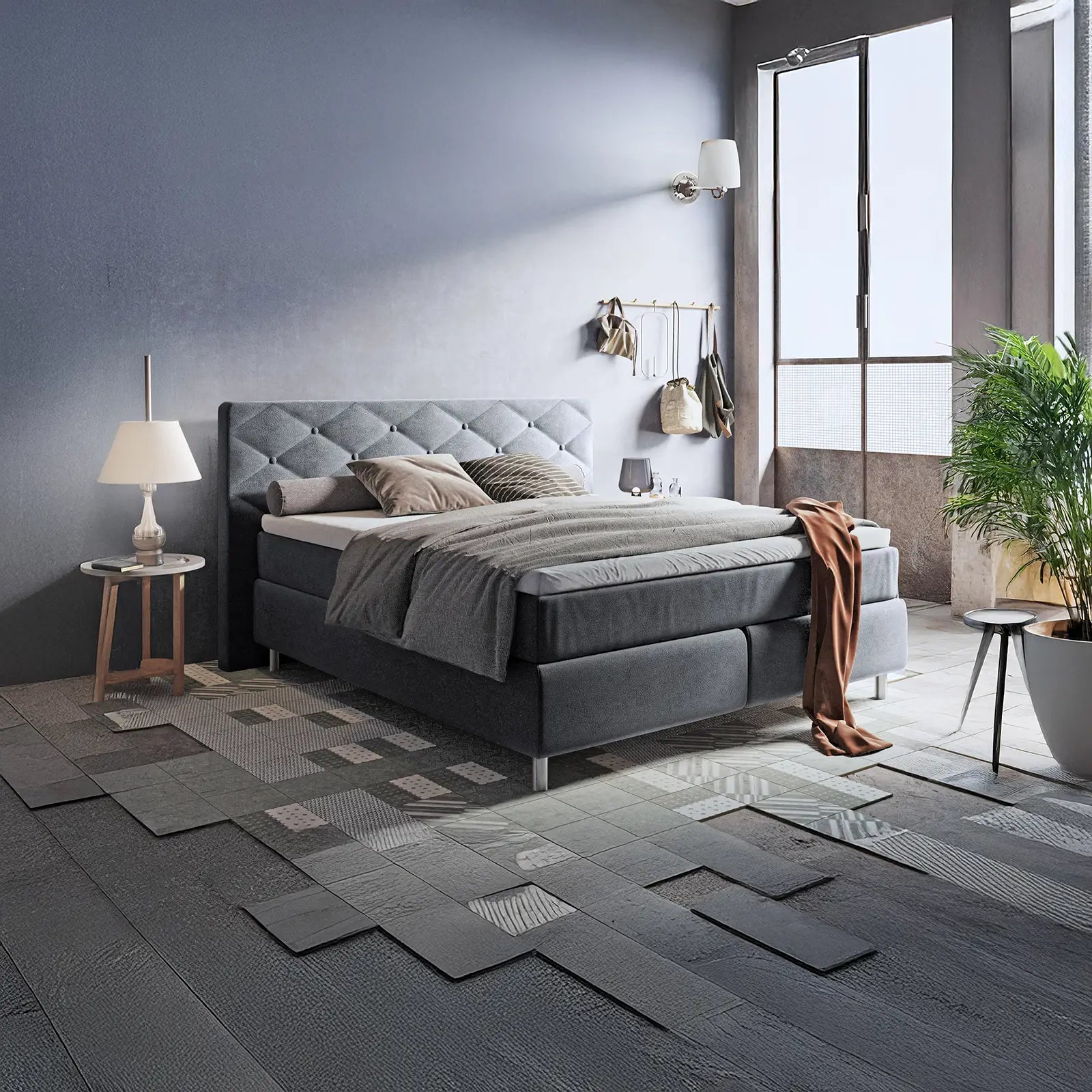 Boxspringbett York Button