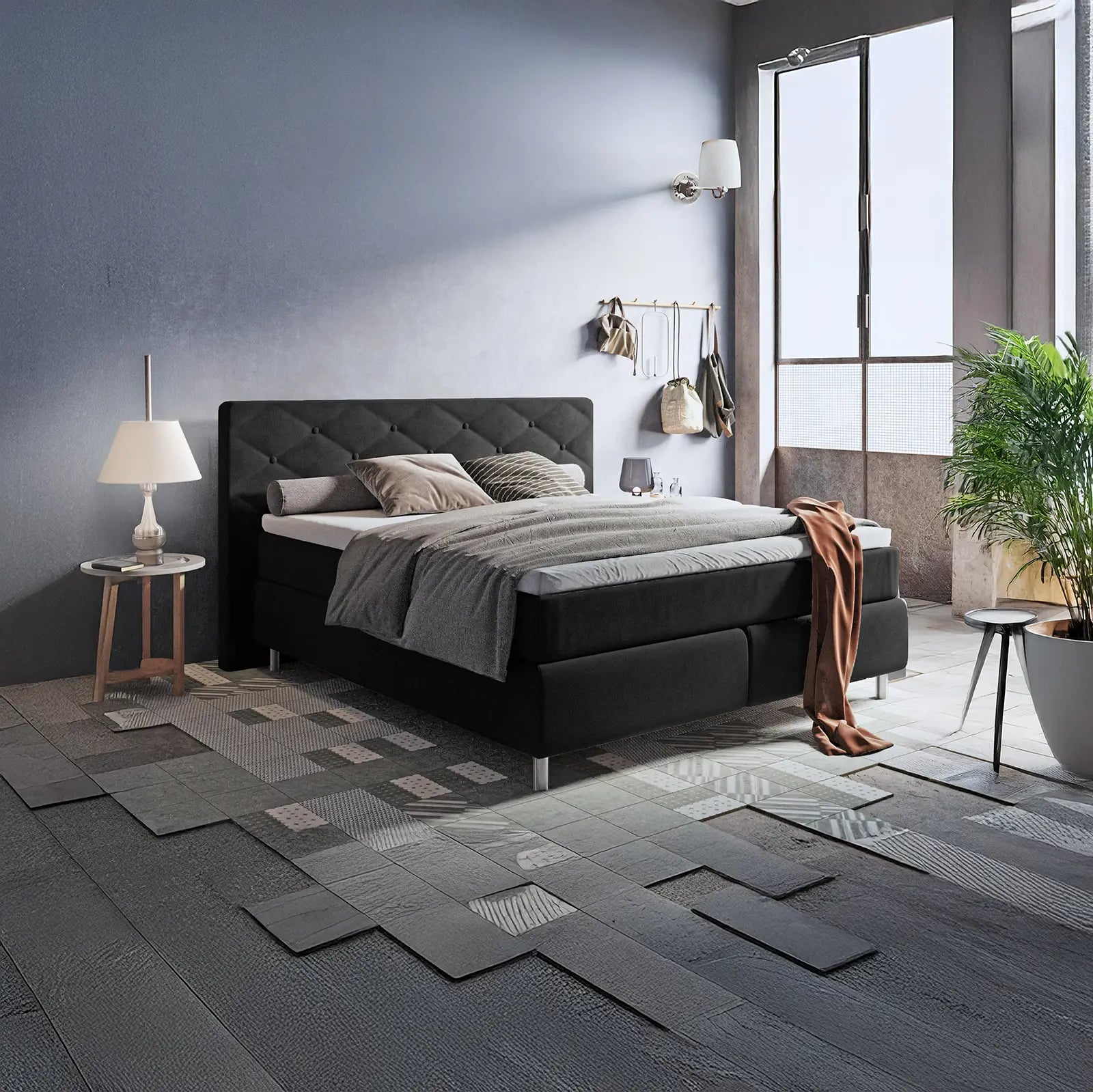 Boxspringbett York Button