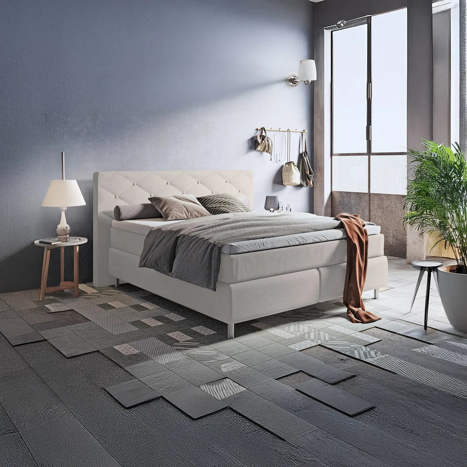 Boxspringbett York Button