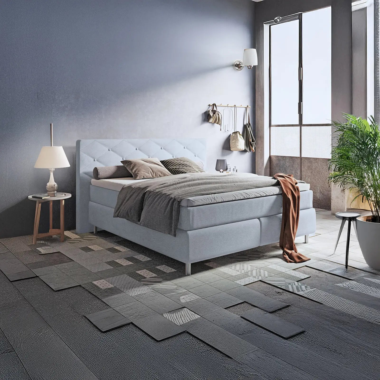 Boxspringbett York Button