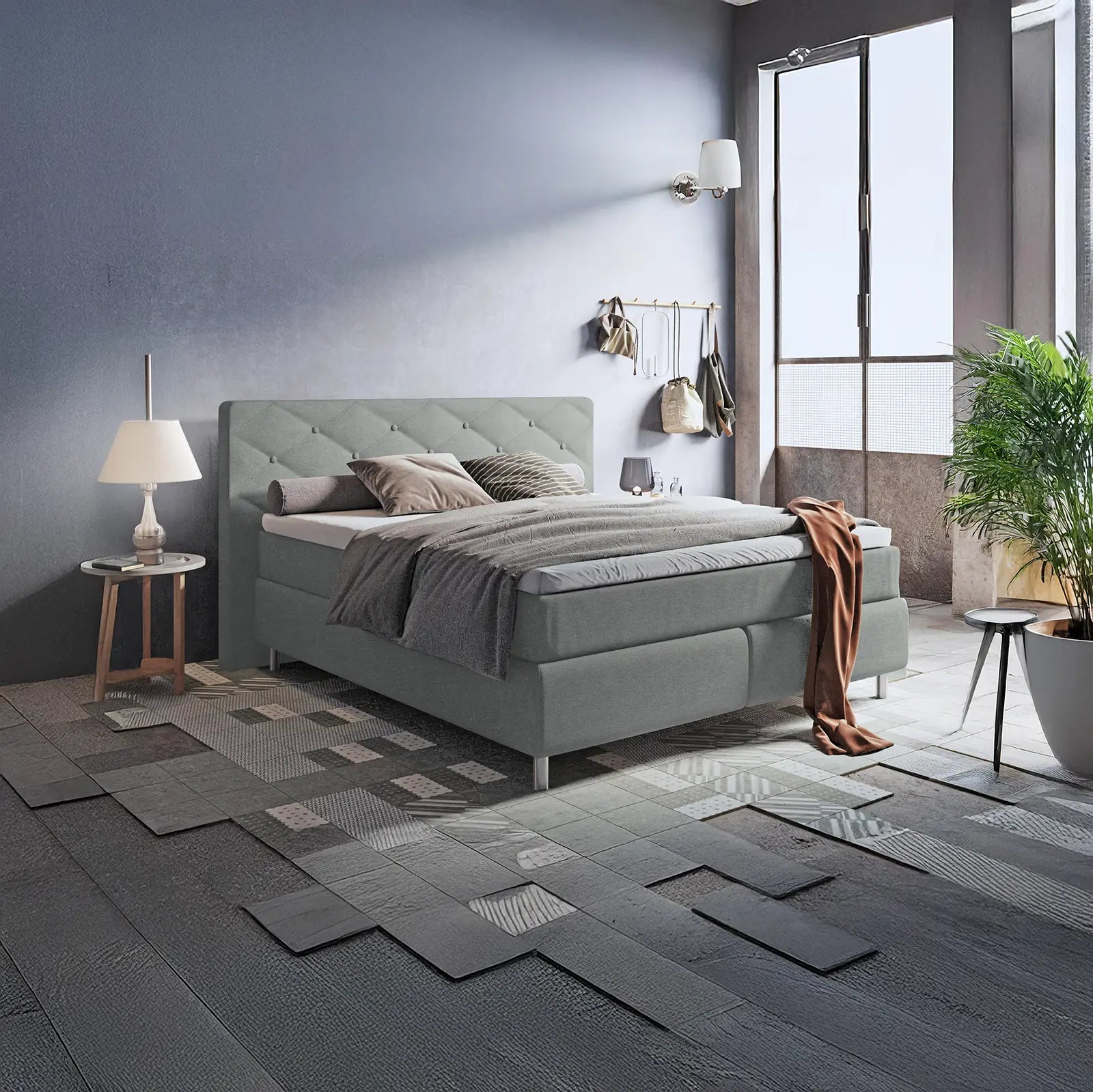 Boxspringbett York Button