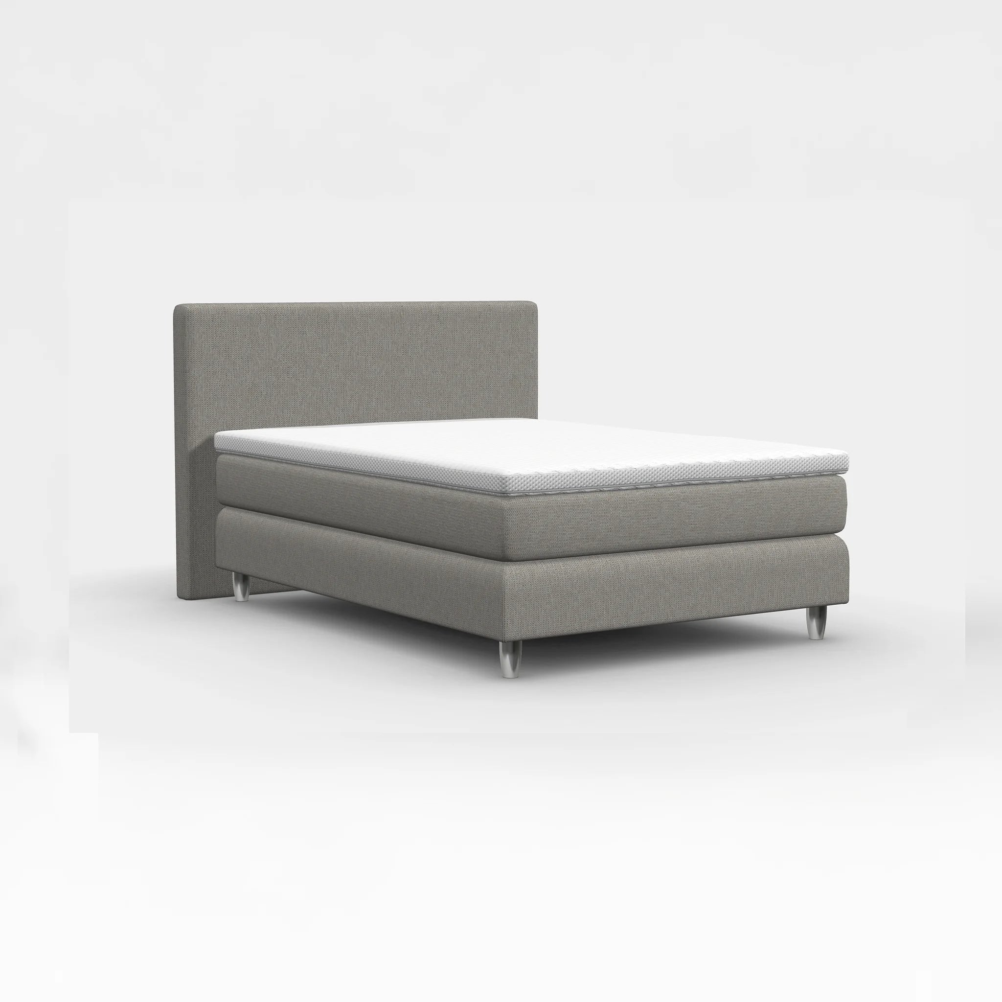Aktions-Boxspringbett – Hellgrau