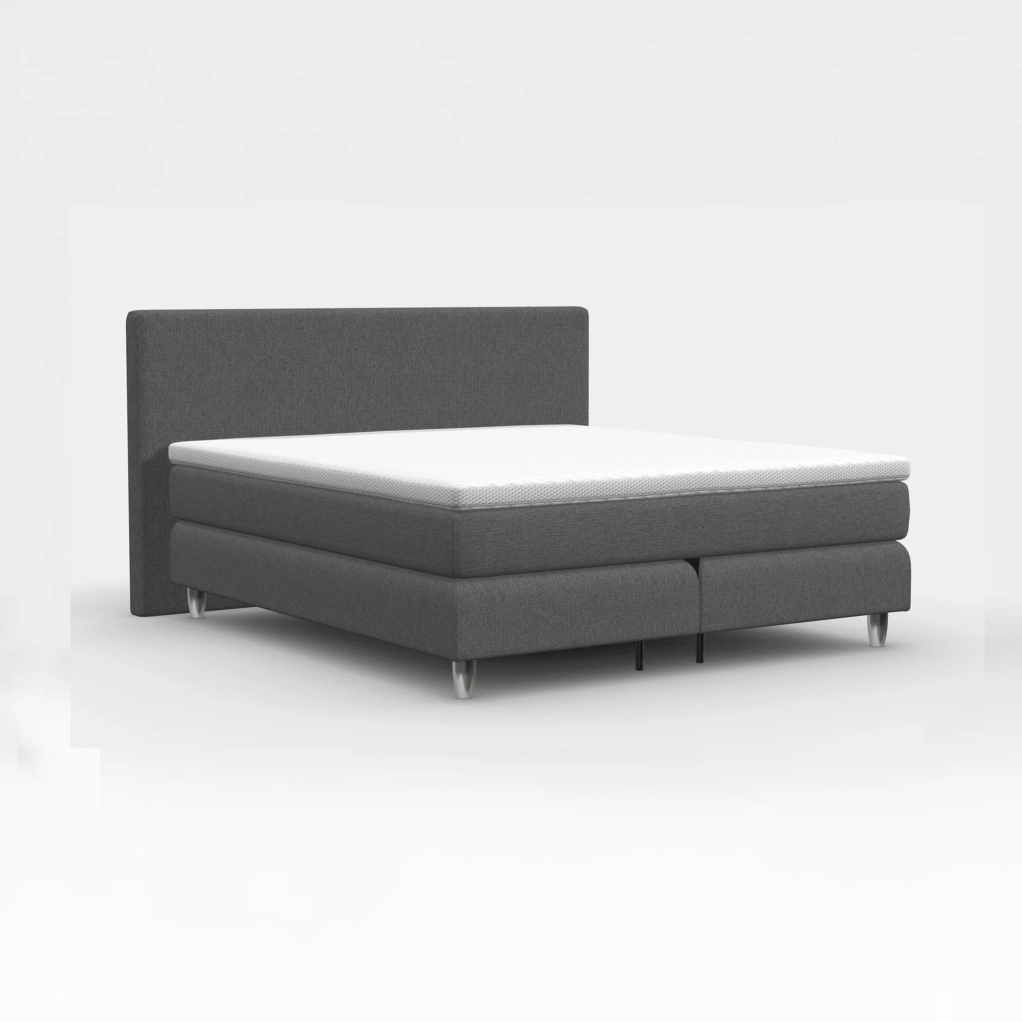 Aktions-Boxspringbett – Dunkelgrau