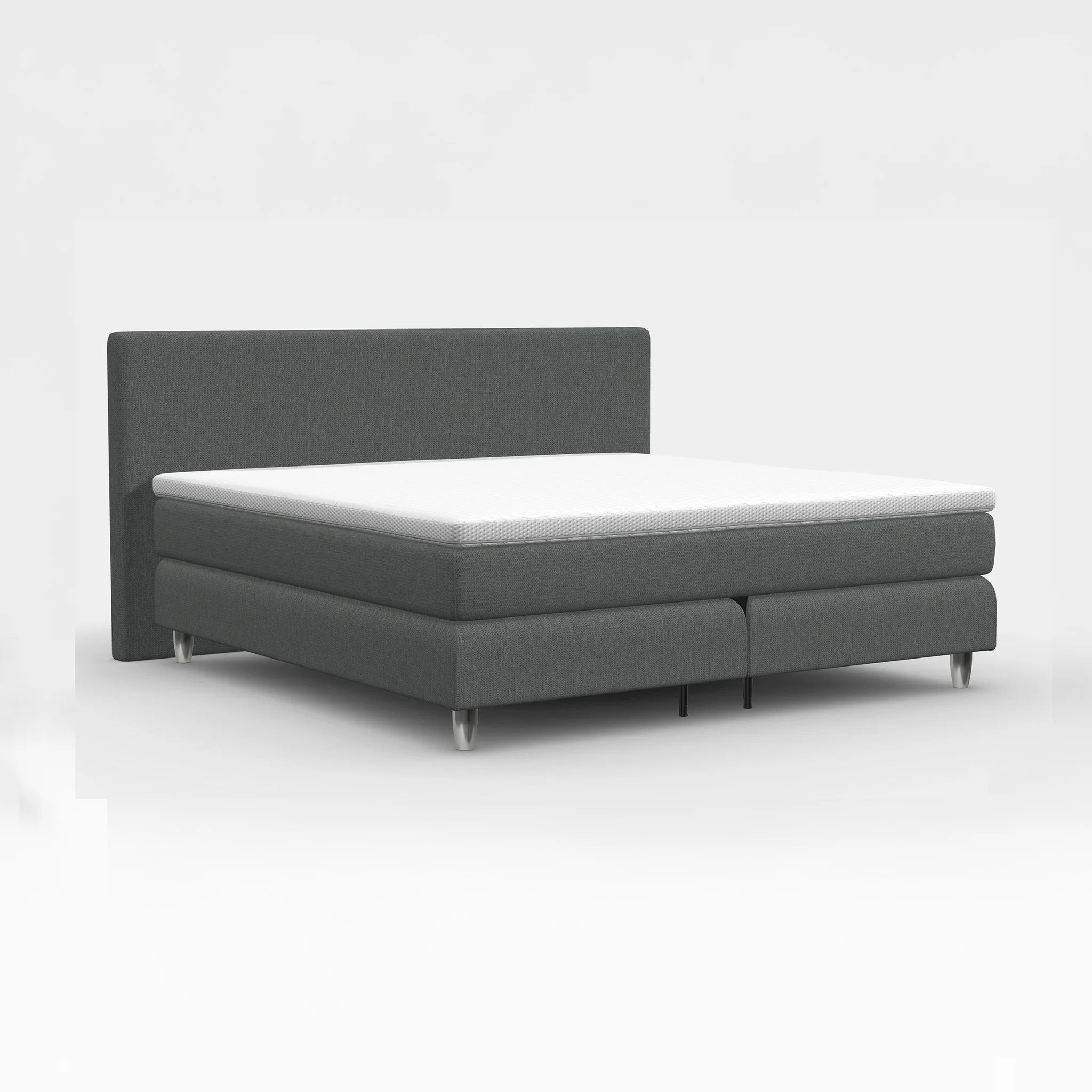 Aktions-Boxspringbett – Dunkelgrau