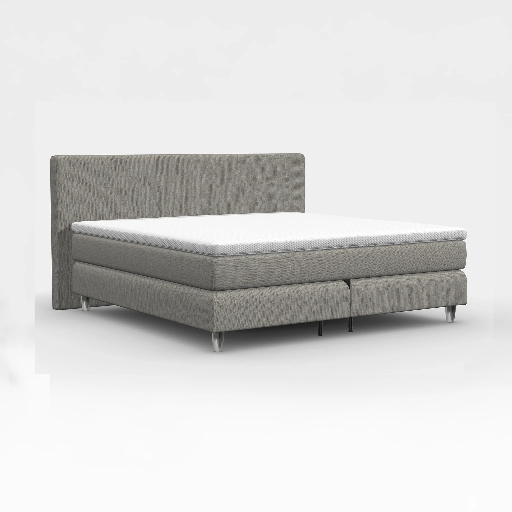 Aktions-Boxspringbett – Hellgrau