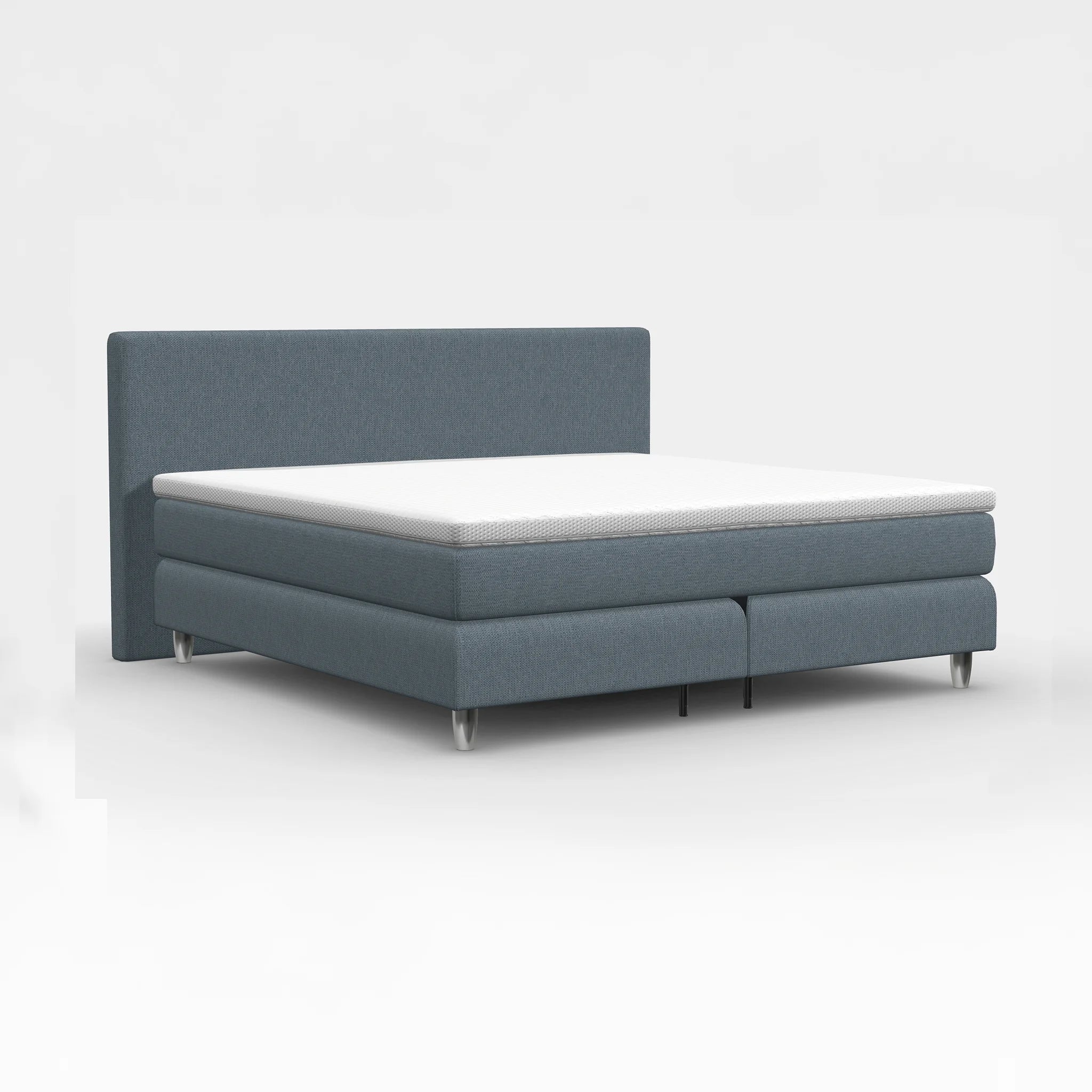 Aktions-Boxspringbett – Mittelgrau