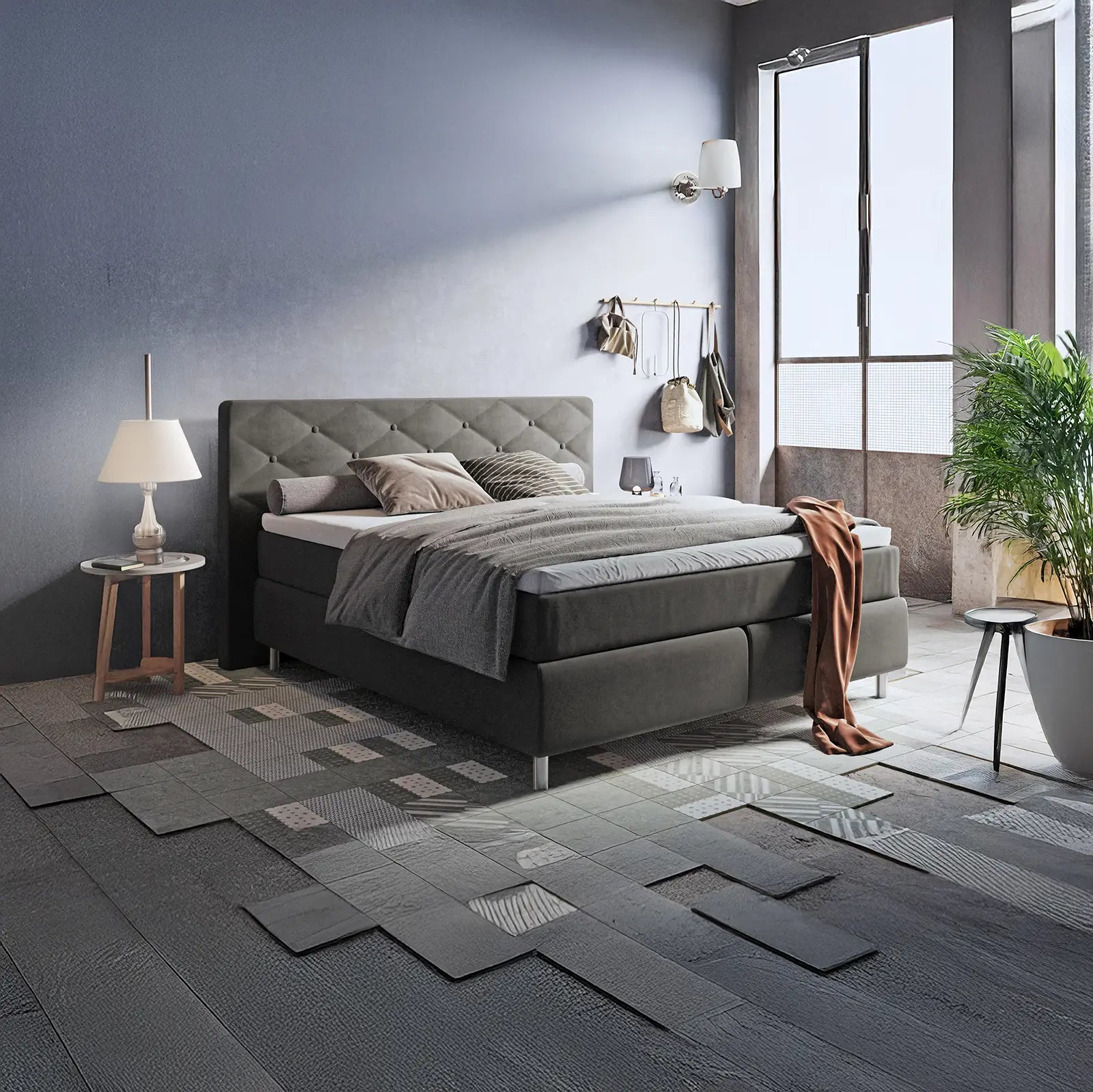 Boxspringbett York Button