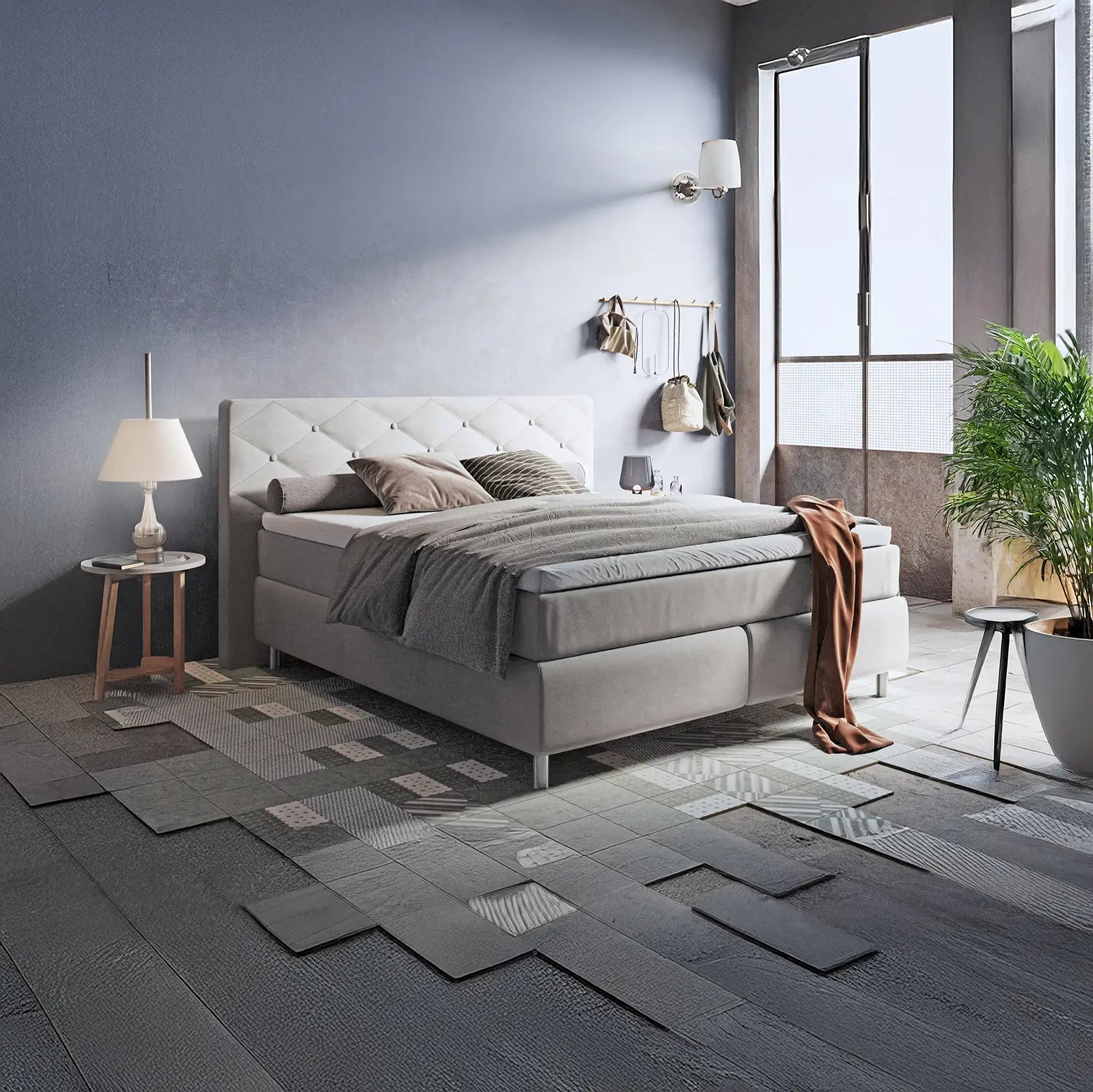 Boxspringbett York Button