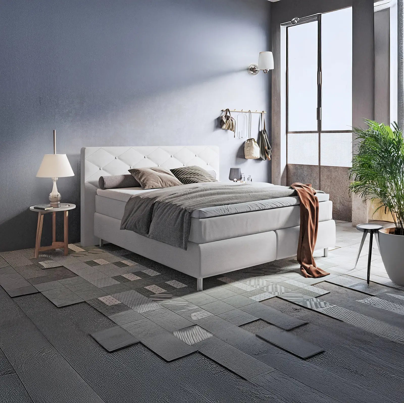 Boxspringbett York Button