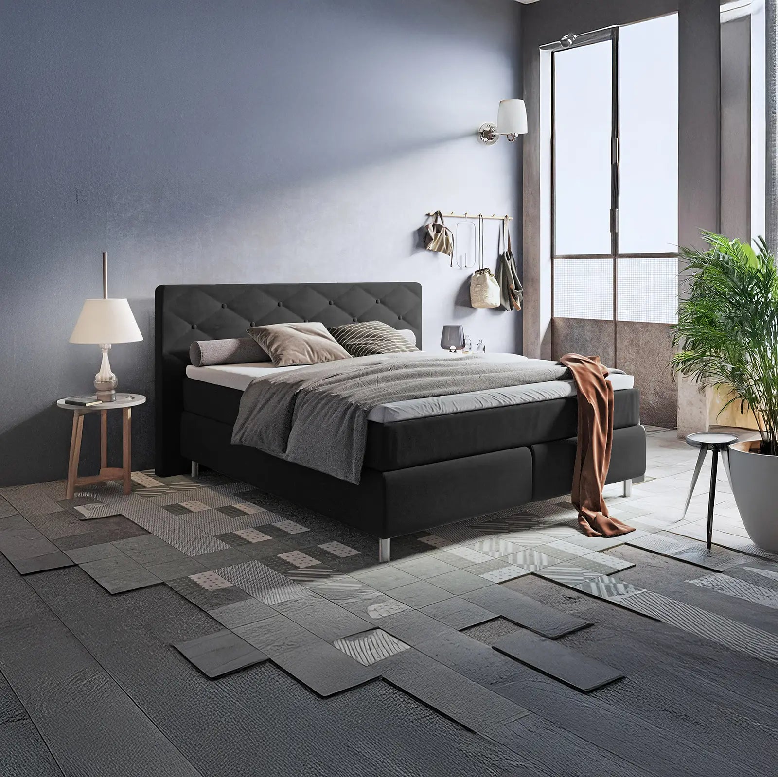 Boxspringbett York Button