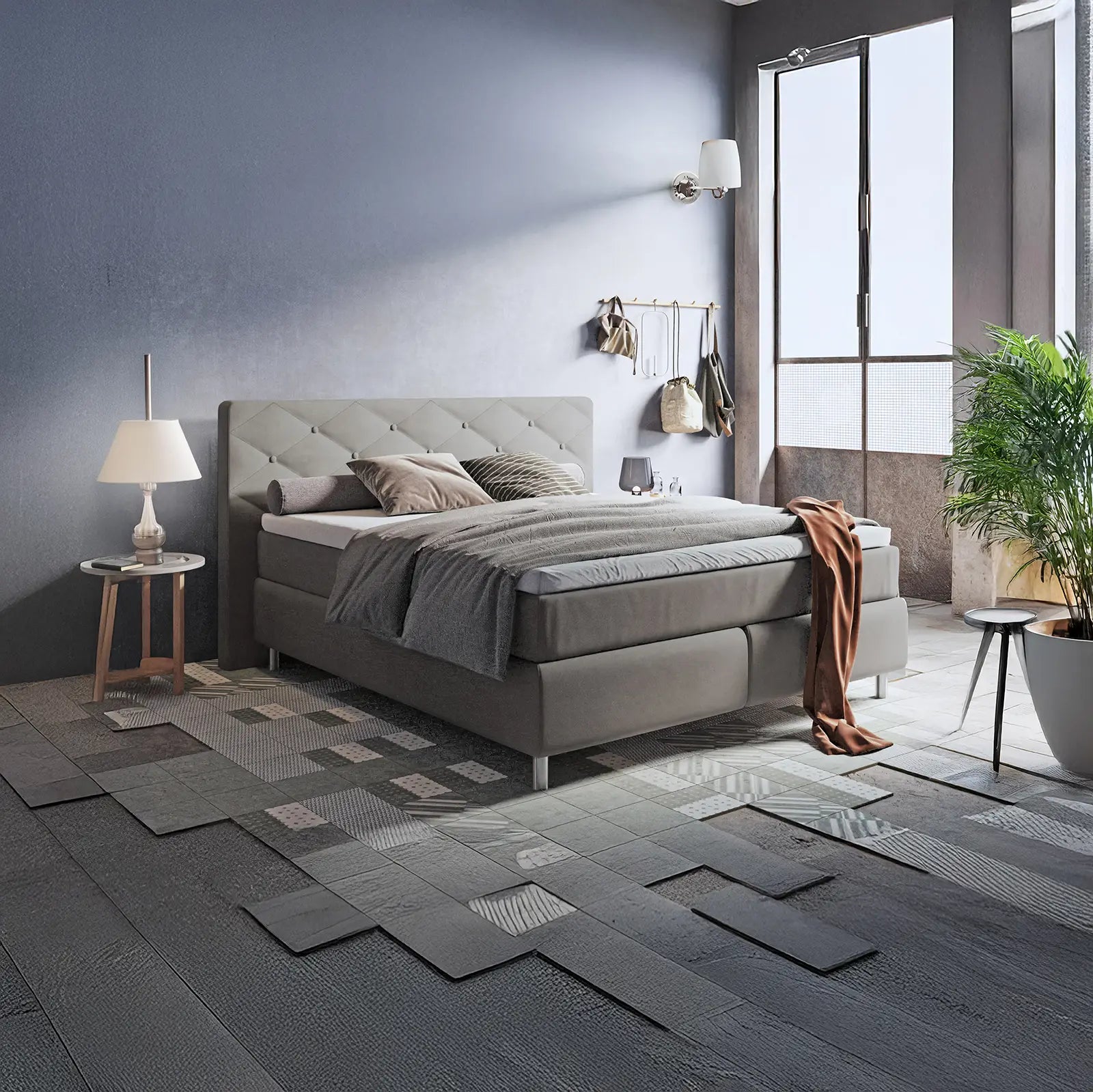 Boxspringbett York Button