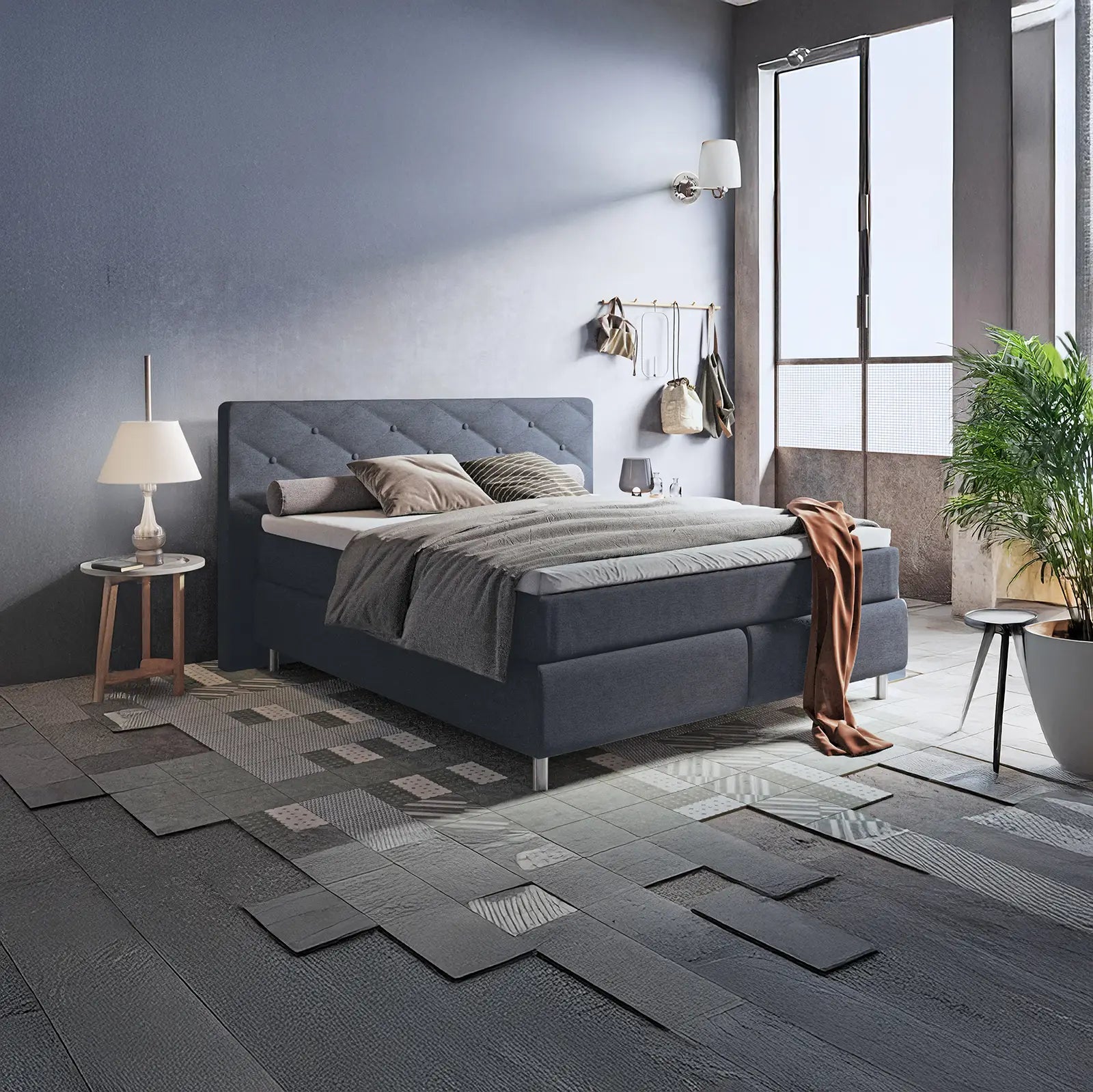 Boxspringbett York Button