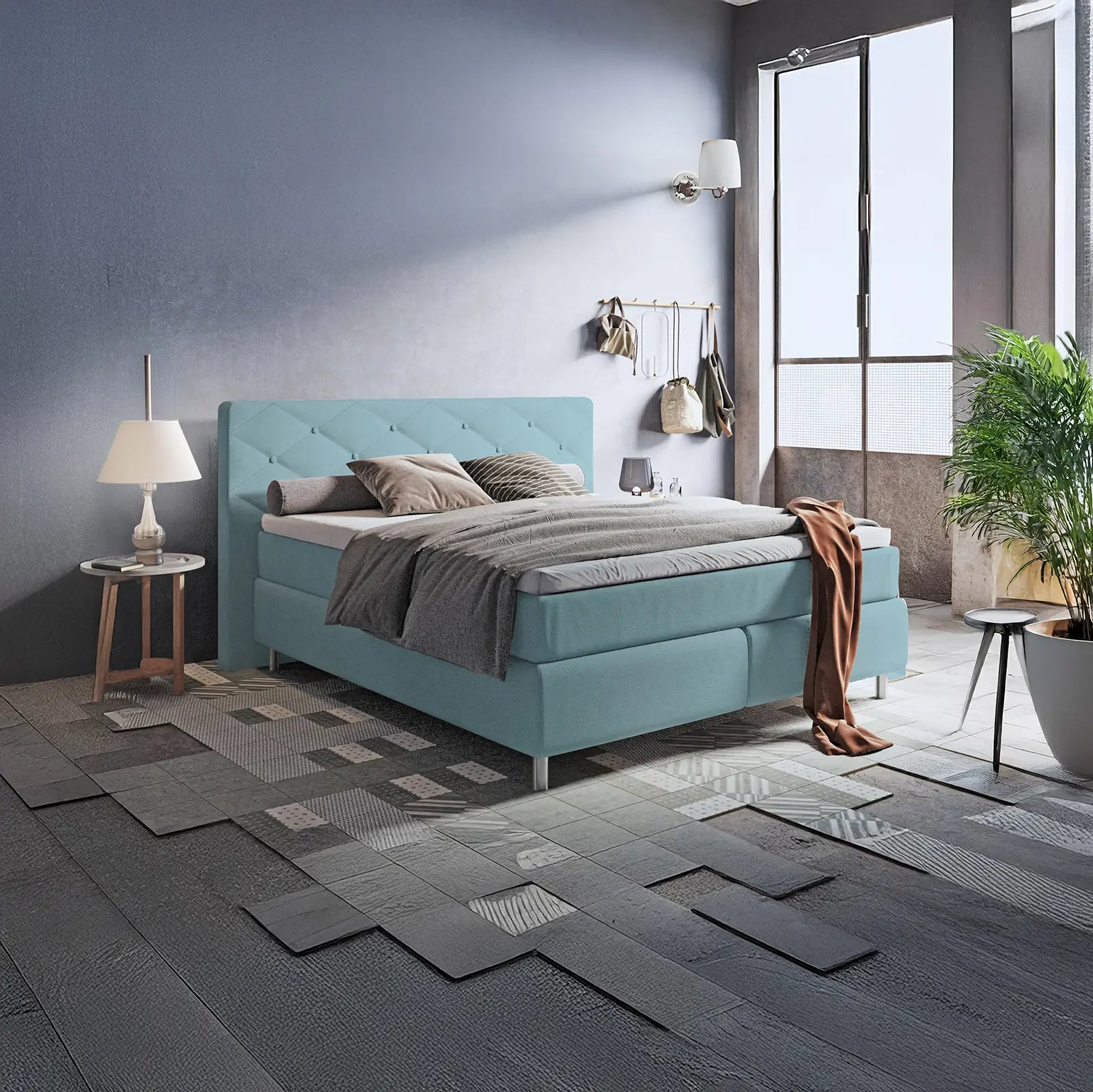 Boxspringbett York Button