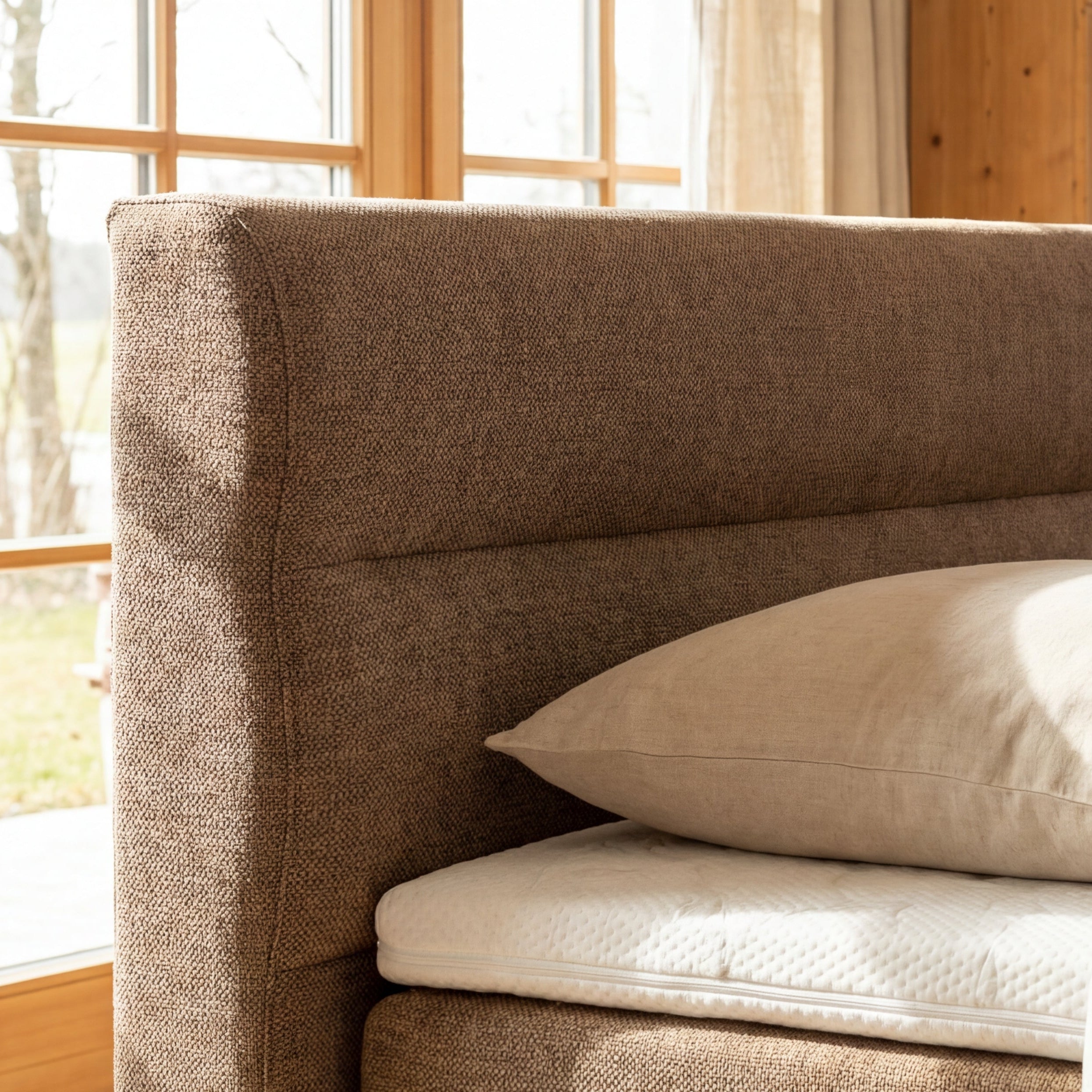 Boxspringbett Berlin Kopfteil Close Up – Material