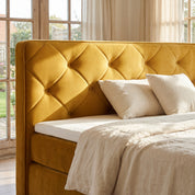 Boxspringbett Kopfteil York Button berna – world of sleep