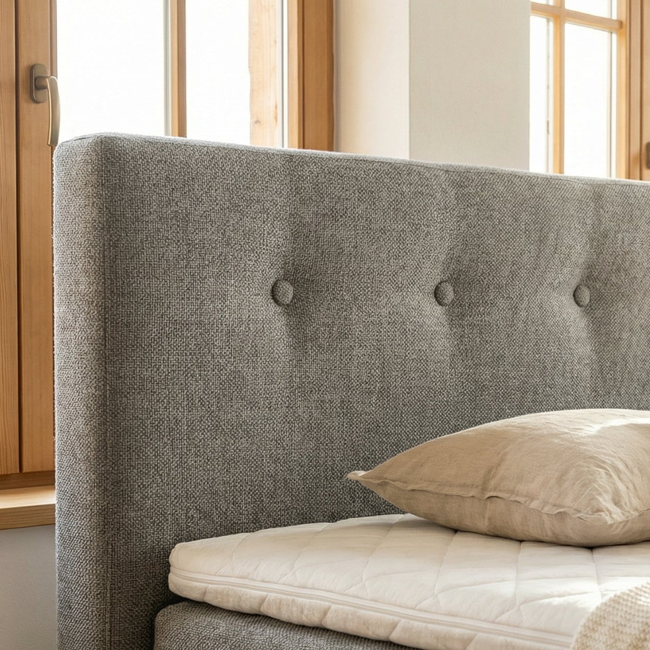 Boxspringbett Manchester Kopfteil CloseUp Material