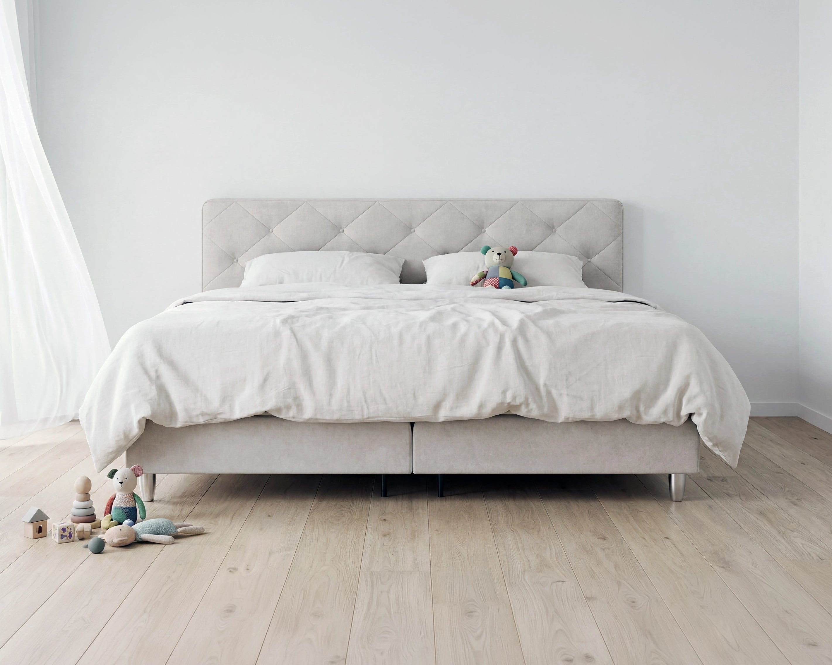 Familien-Boxspringbett york button