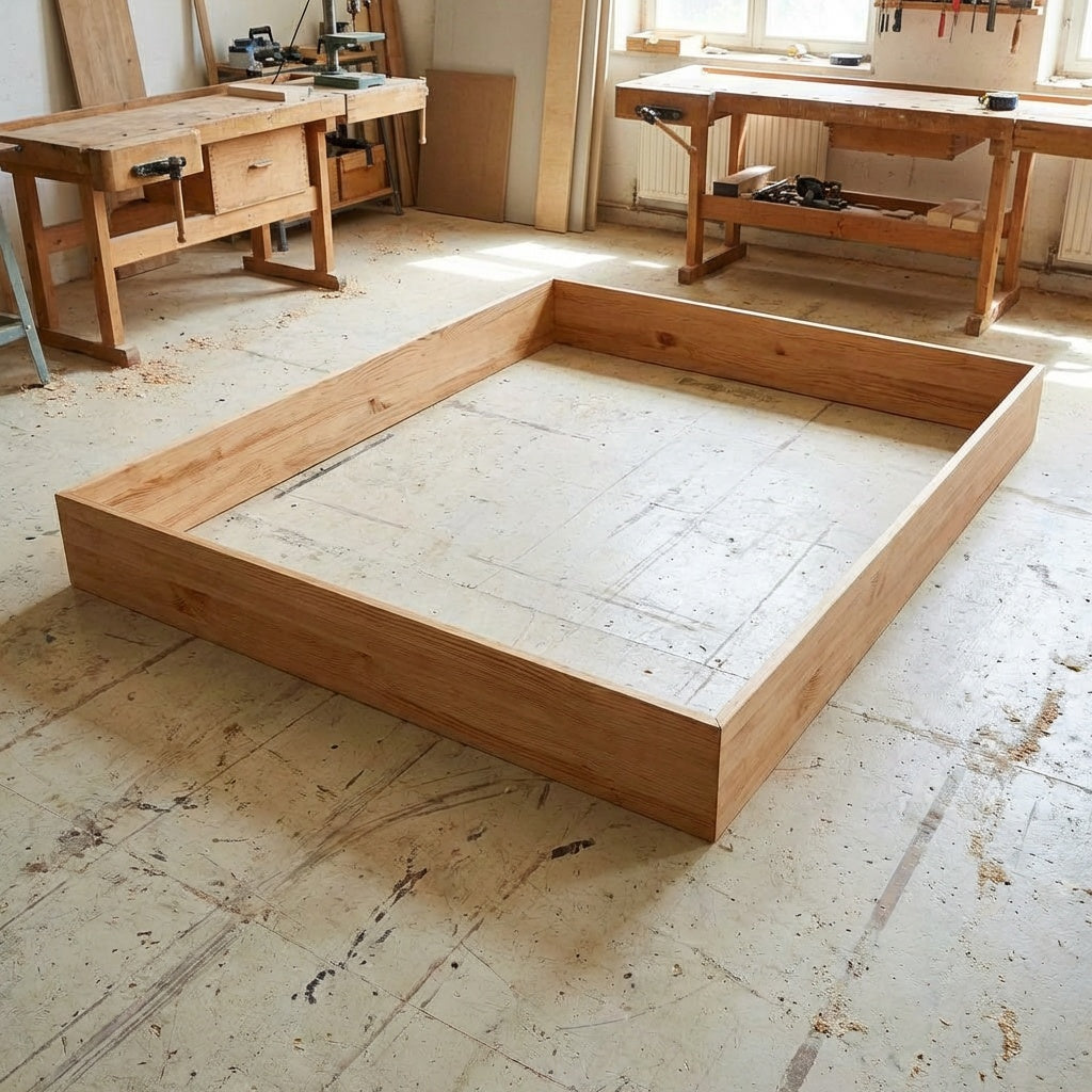 Massivholzbox aus skandinavischer Fichte – in der berna Werkstatt – komplett