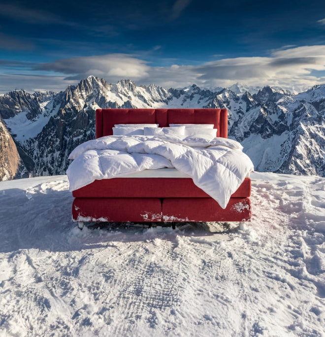 berna Boxspringbett 140 x 200 cm Modell Palermo in Rot